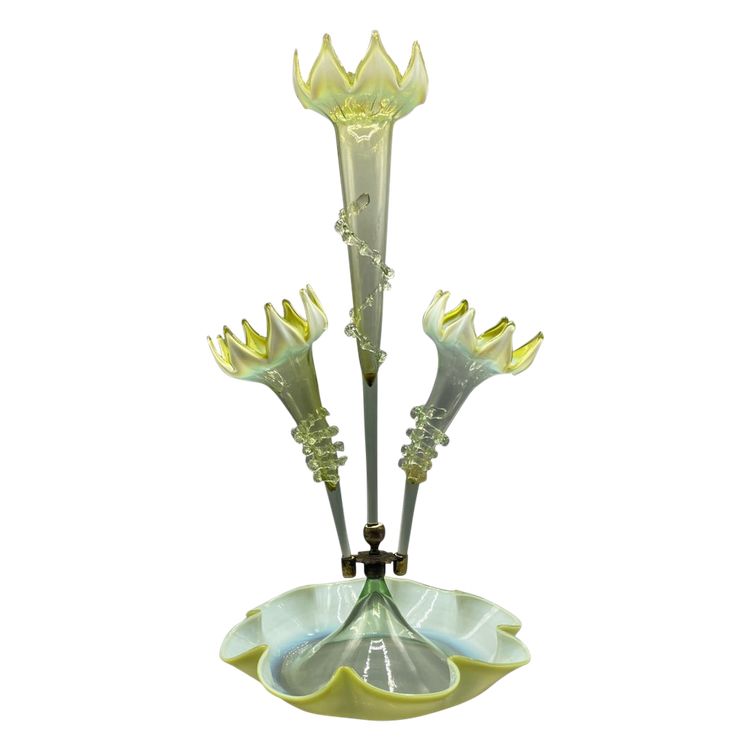  Art Nouveau Opaline Glass Soliflore