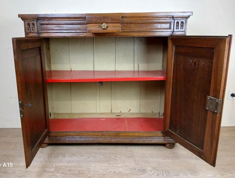 Buffet coloniale d'epoca Napoleone III con intarsi a decoro orientale