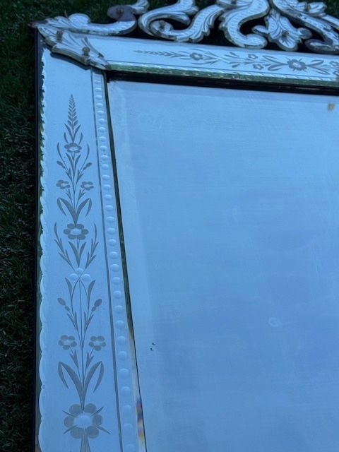 Large Murano 1930 mantel mirror