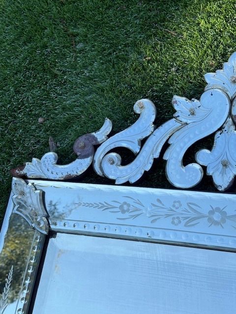 Large Murano 1930 mantel mirror