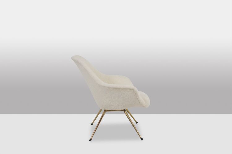 Paire de fauteuils cocktail en laiton doré. Années 1960. LS42411551