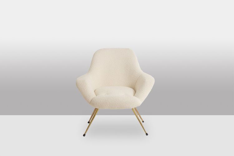 Paire de fauteuils cocktail en laiton doré. Années 1960. LS42411551