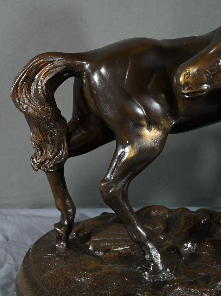Bronzo "Cavalli arabi", da P-J. Mène - Inizio del XX secolo