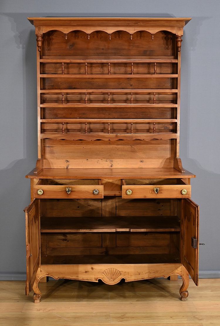 Buffet Vaisselier aus Kirschbaum Blond, Stil Louis XV - Mitte XIX.