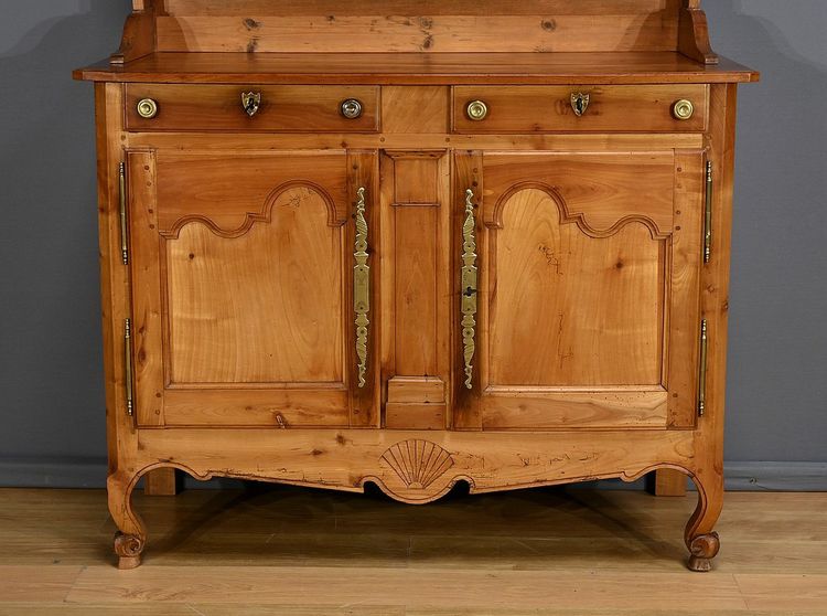 Buffet Vaisselier aus Kirschbaum Blond, Stil Louis XV - Mitte XIX.