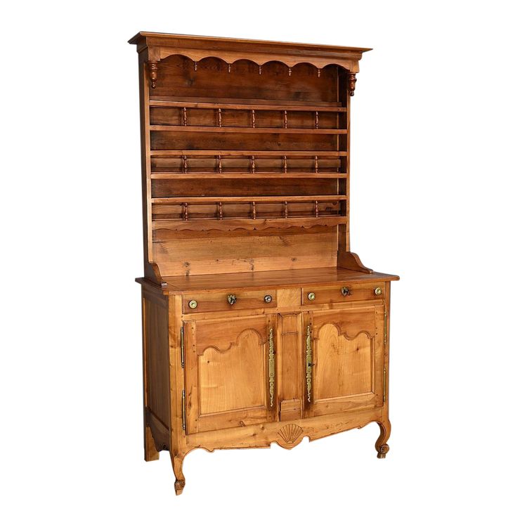 Buffet Vaisselier aus Kirschbaum Blond, Stil Louis XV - Mitte XIX.