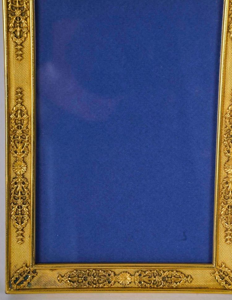 Un Cadre Photo Paravent En Bronze Doré, Fin XIXème Siècle