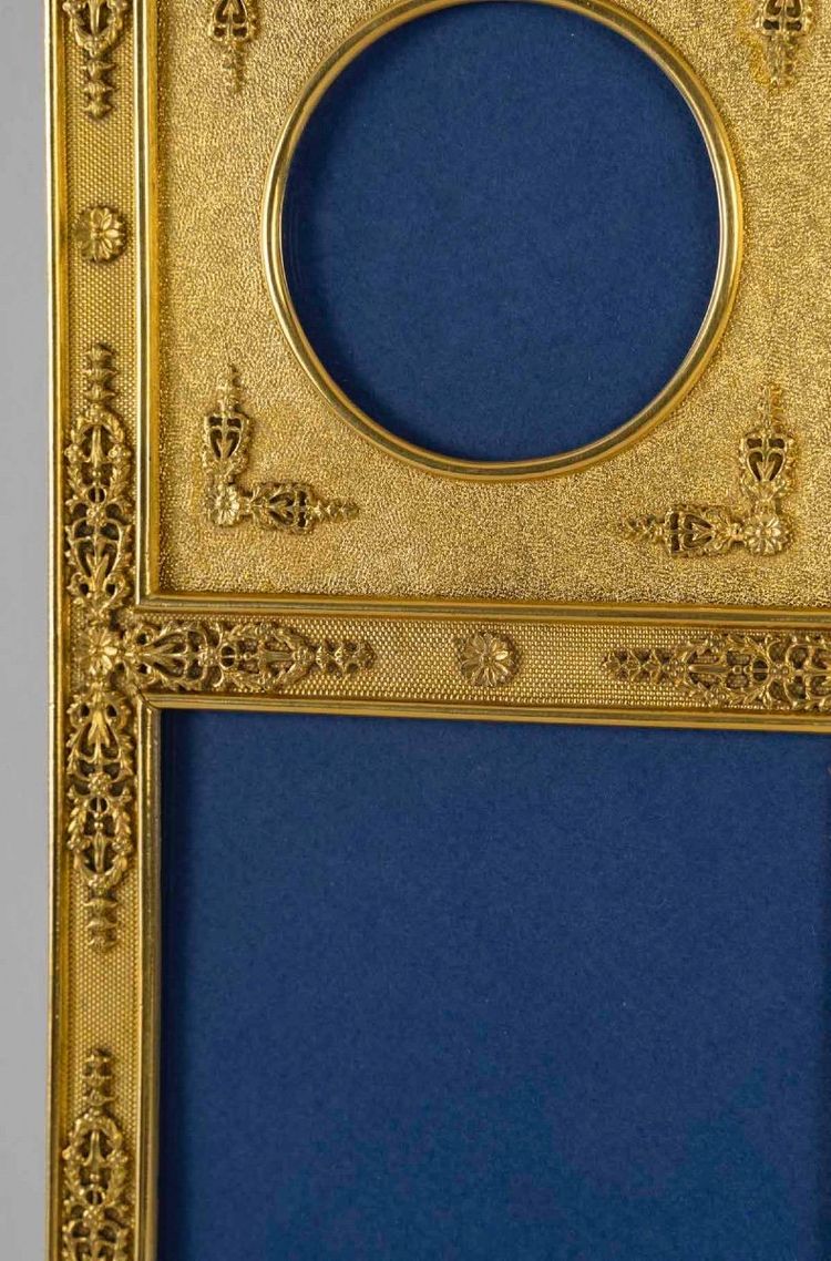 Un Cadre Photo Paravent En Bronze Doré, Fin XIXème Siècle