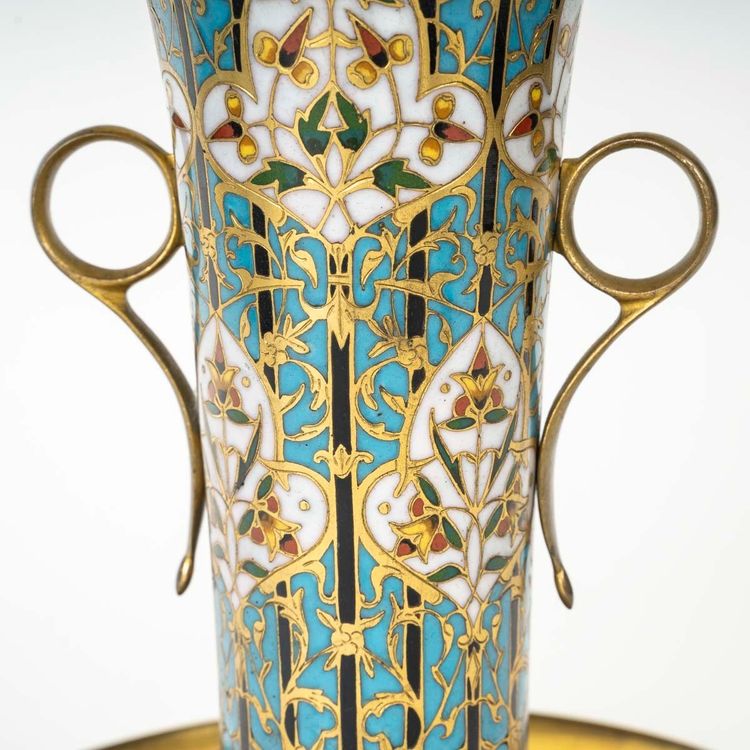 A Cloisonné Bronze Cup by F. Barbedienne