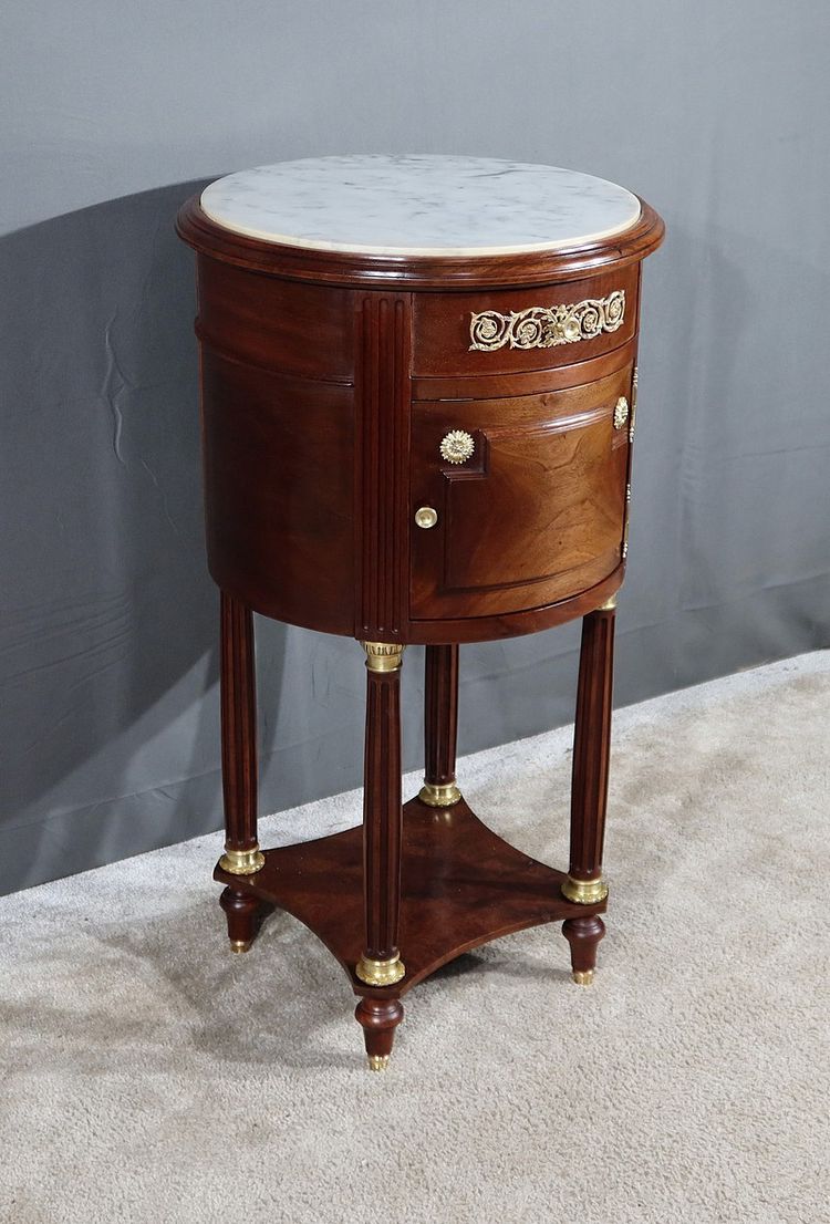 Petite Table Tambour en Acajou, style Louis XVI – Fin XIXe