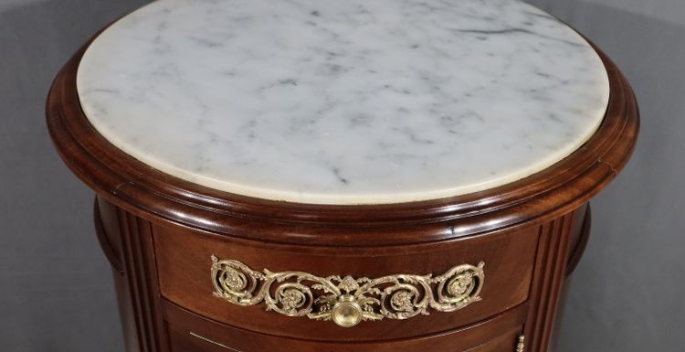 Petite Table Tambour en Acajou, style Louis XVI – Fin XIXe