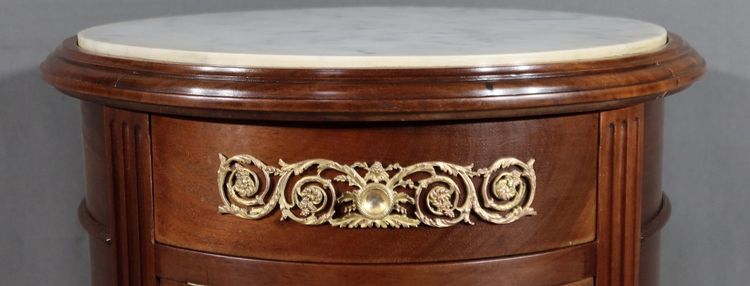 Petite Table Tambour en Acajou, style Louis XVI – Fin XIXe