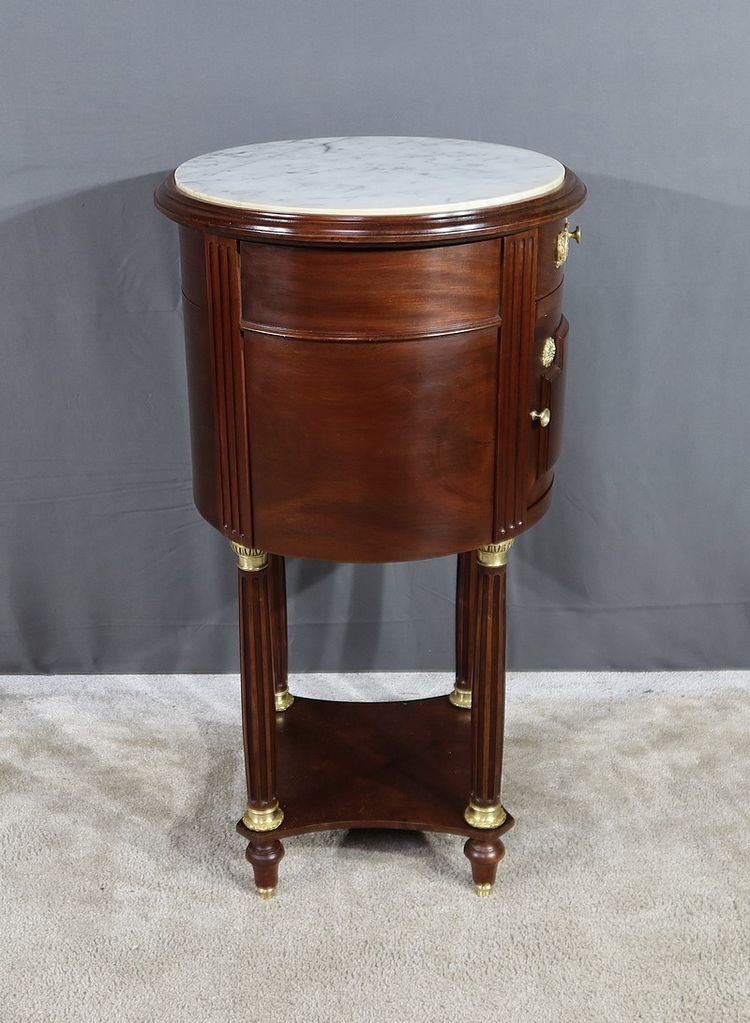 Petite Table Tambour en Acajou, style Louis XVI – Fin XIXe