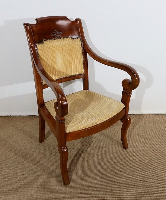 Paire de Fauteuils à Crosse en Noyer, époque Restauration – 1ère partie du XIXe 