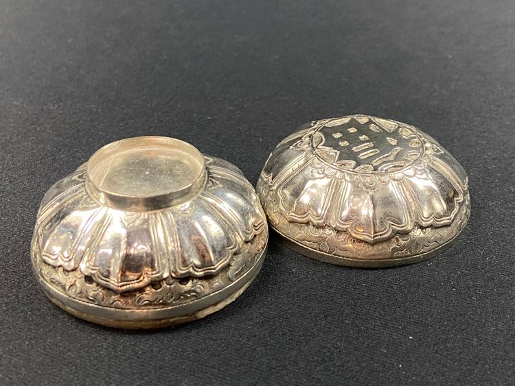 Boite à opium en argent massif Chine XIXe