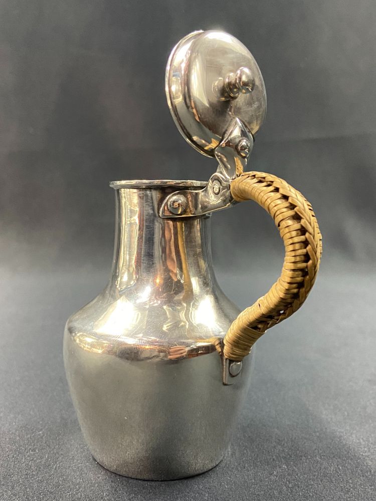 Coquemar laitière XIXe en argent massif