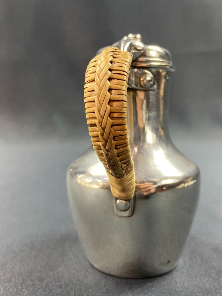 Coquemar laitière XIXe en argent massif