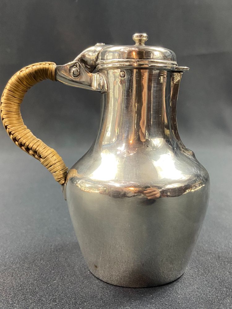 Coquemar laitière XIXe en argent massif