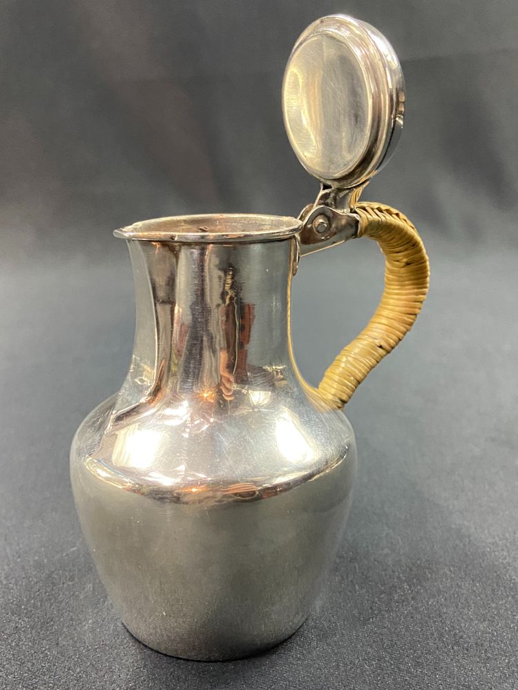 Coquemar laitière XIXe en argent massif
