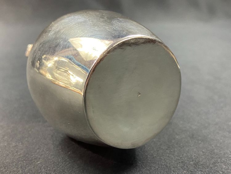 Coquemar laitière XIXe en argent massif