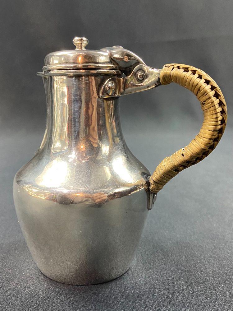 Coquemar laitière XIXe en argent massif