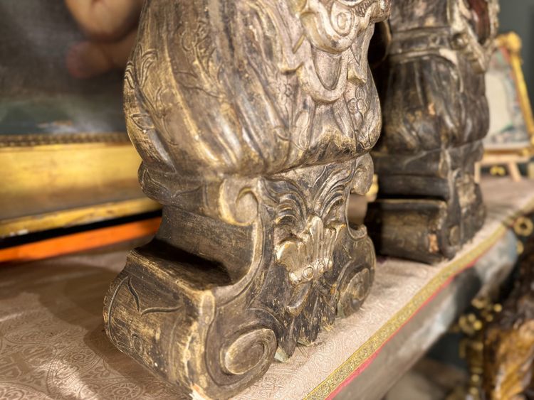 Pair Of Reliquary Bust St John The Baptist And St Francis - 18th century