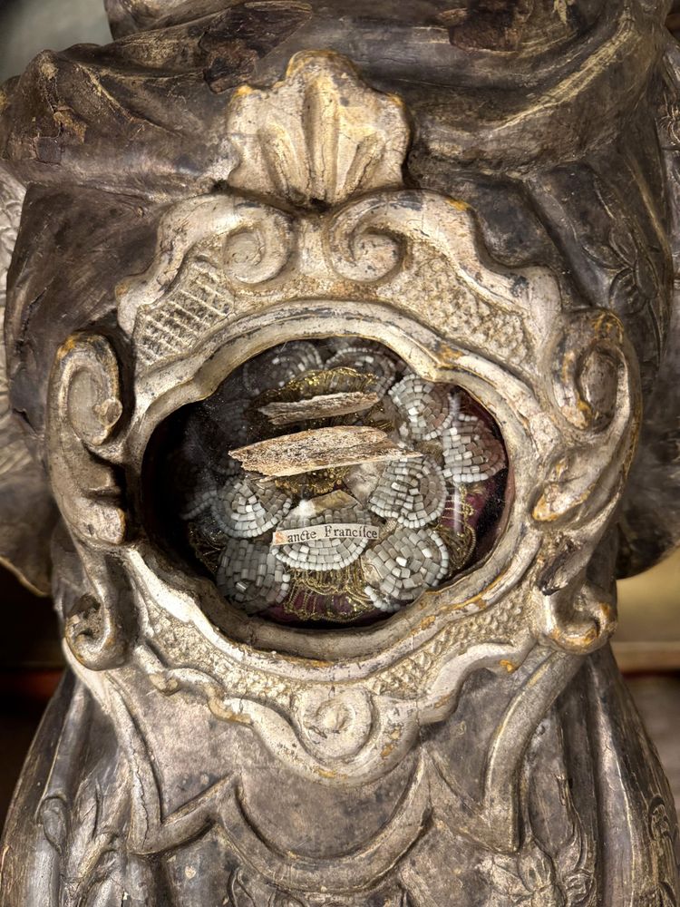 Pair Of Reliquary Bust St John The Baptist And St Francis - 18th century