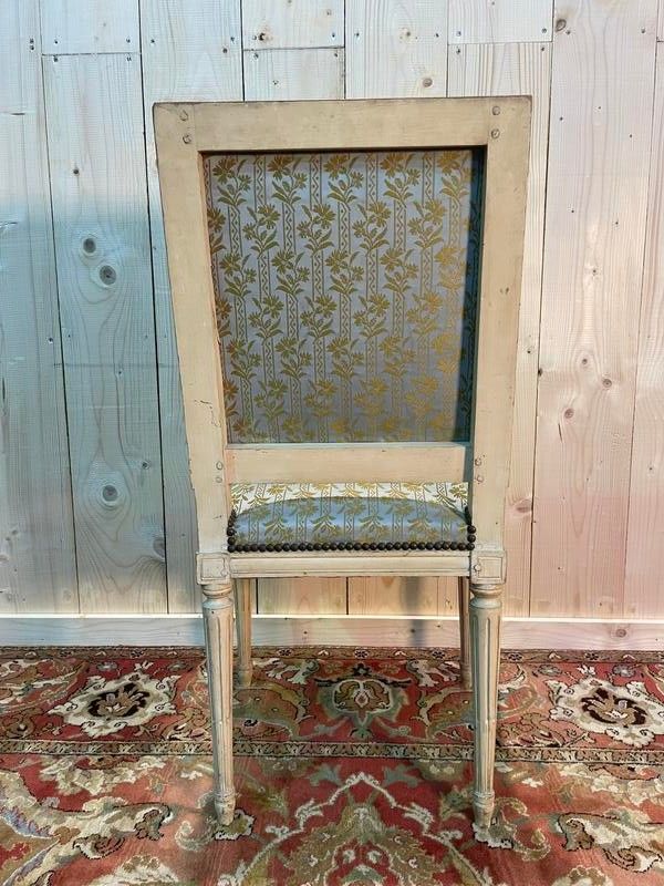 Set di 6 sedie Luigi XVI. beige rechampi