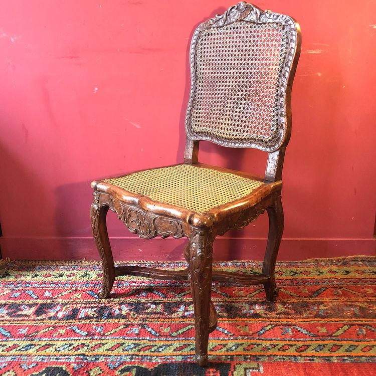 Rare pair of crossbow chairs, Regency period