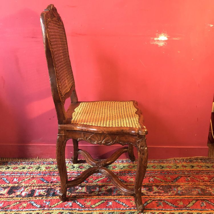 Rare pair of crossbow chairs, Regency period