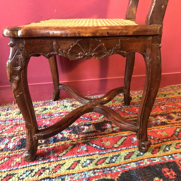 Rare pair of crossbow chairs, Regency period