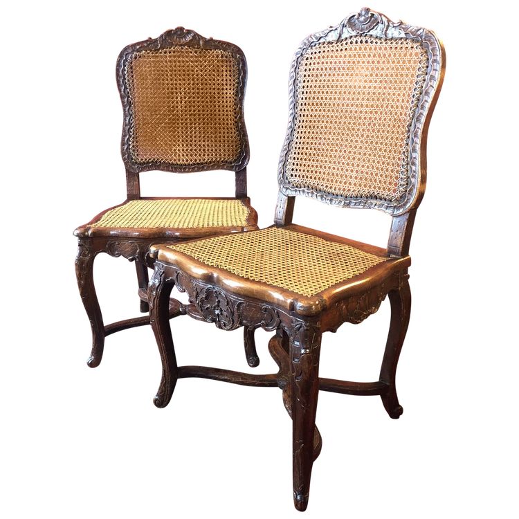 Rare pair of crossbow chairs, Regency period