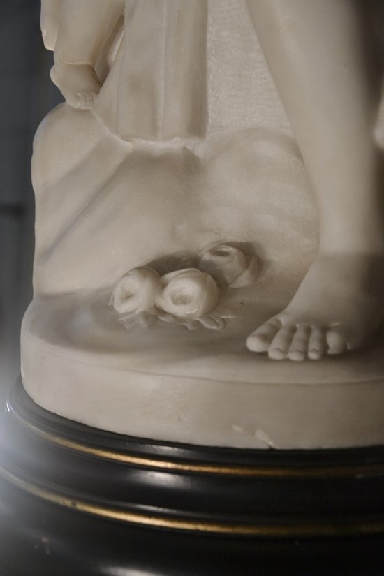 Marble subject after FALCONET, F.BARBEDIENNE editor