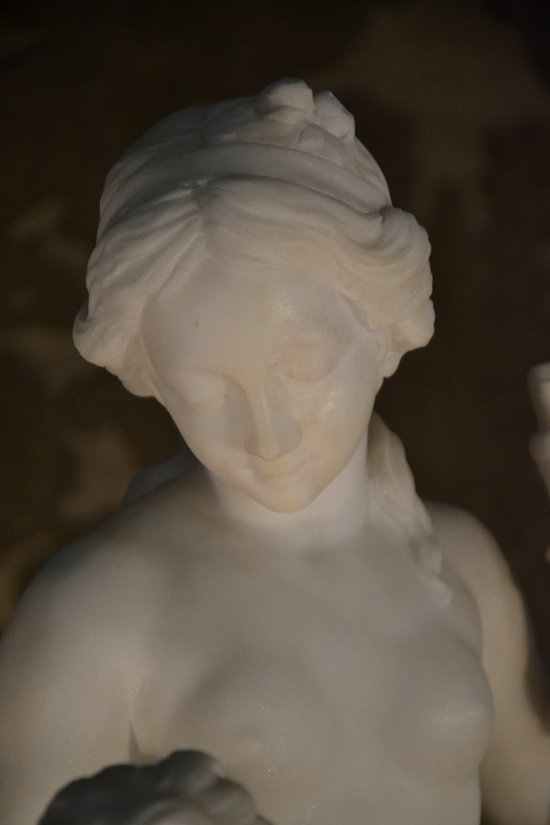 Marble subject after FALCONET, F.BARBEDIENNE editor