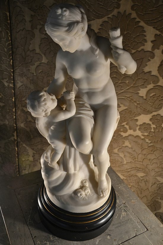Marble subject after FALCONET, F.BARBEDIENNE editor