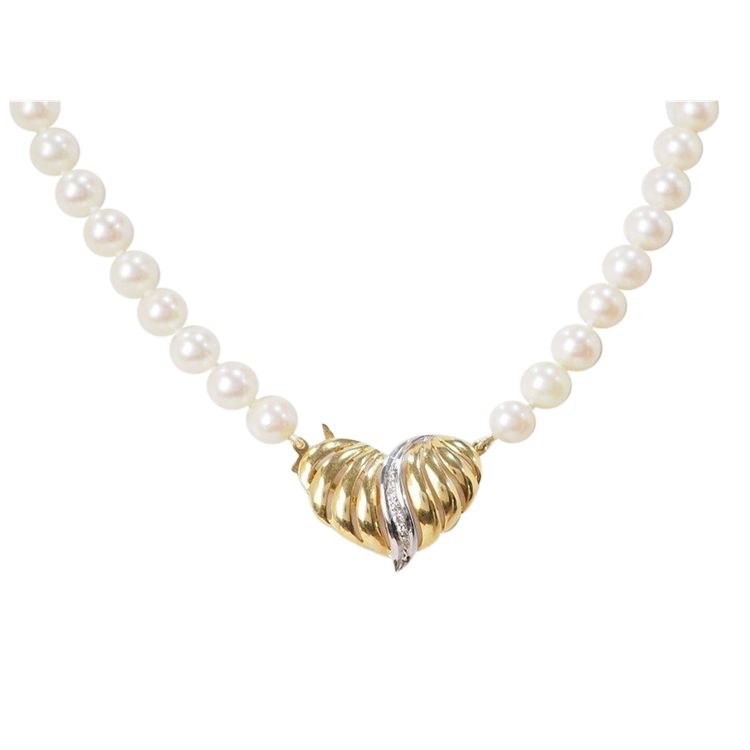 Collier en or jaune et perles de culture