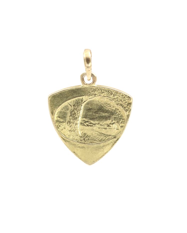 Pendentif Grand Amour Art Nouveau En Or 18 Karats, Edmond Rostand, Bijou Ancien