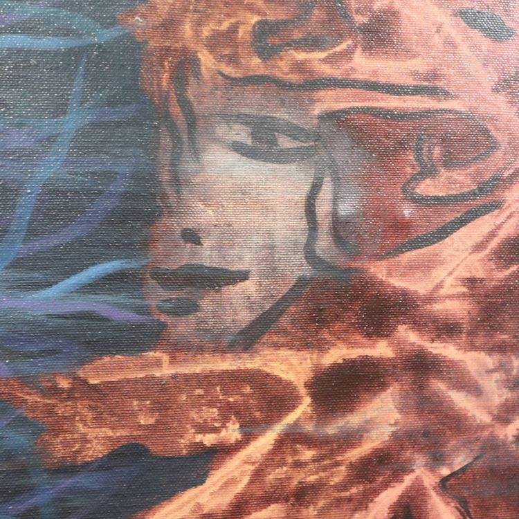 Majestic painting on canvas from the 70s