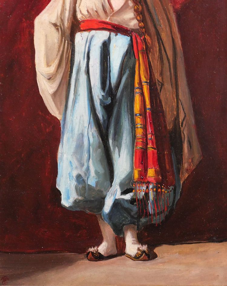 Emile TREMBLAY 1855-1935 Porträt einer Frau in orientalischem Kostüm, Gemälde, um 1900 orient