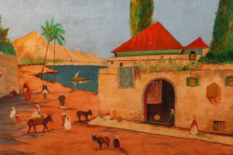 Öl auf Leinwand, Orientalist, gerahmt, 20. Jahrhundert