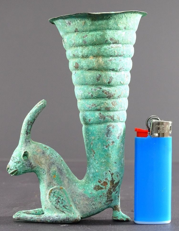 Bactrian Civilization, 3rd Century B.C., Rare Rython Bronze Antelope design.