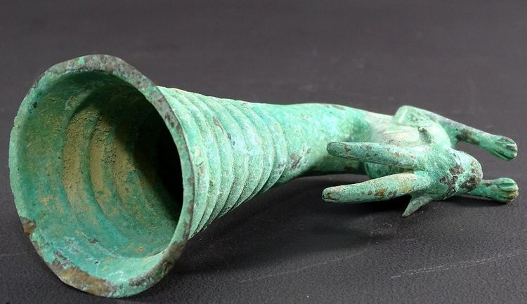 Bactrian Civilization, 3rd Century B.C., Rare Rython Bronze Antelope design.