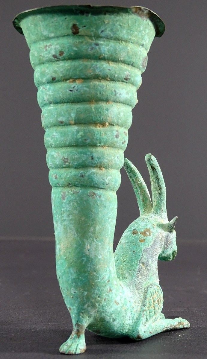 Bactrian Civilization, 3rd Century B.C., Rare Rython Bronze Antelope design.
