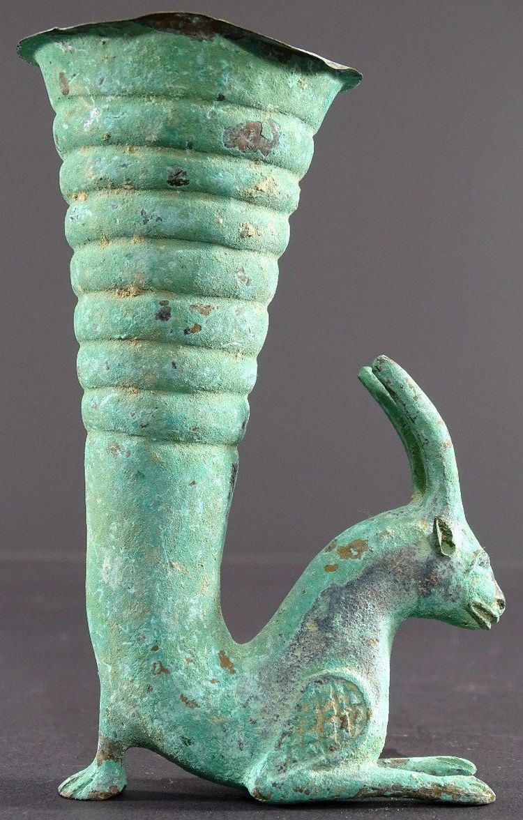 Bactrian Civilization, 3rd Century B.C., Rare Rython Bronze Antelope design.