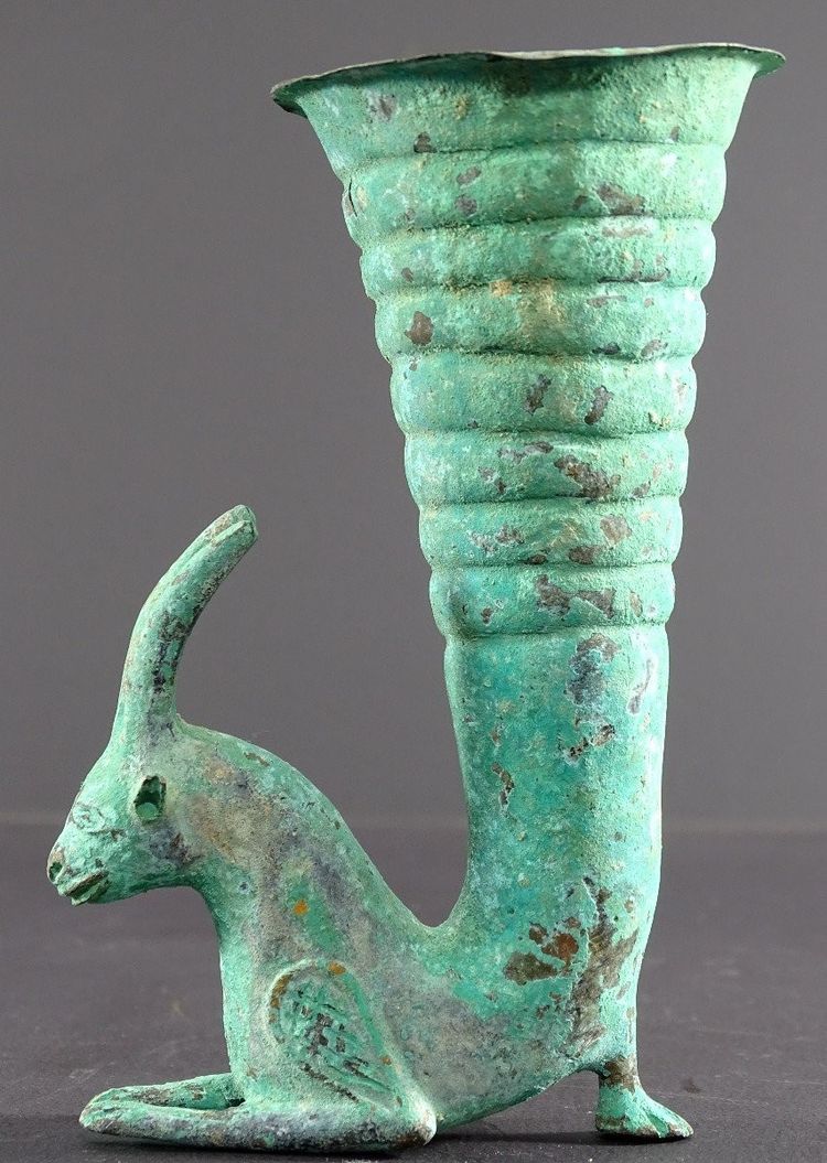 Bactrian Civilization, 3rd Century B.C., Rare Rython Bronze Antelope design.
