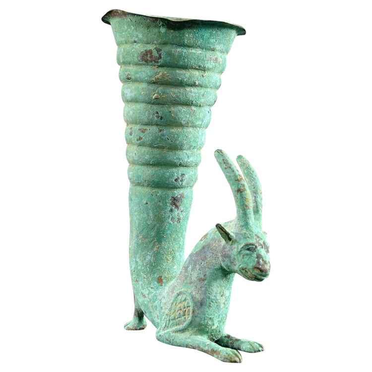 Bactrian Civilization, 3rd Century B.C., Rare Rython Bronze Antelope design.