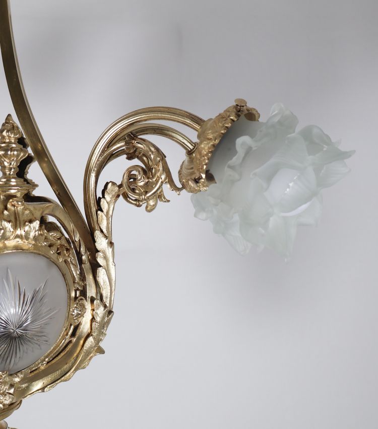 Lustre en bronze doré  A Delafontaine  époque Napoléon III 