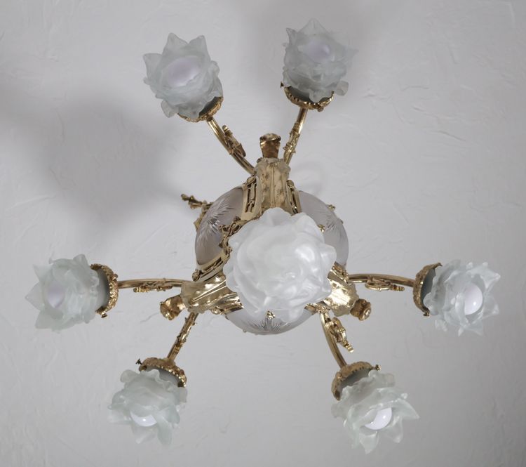 Lustre en bronze doré  A Delafontaine  époque Napoléon III 
