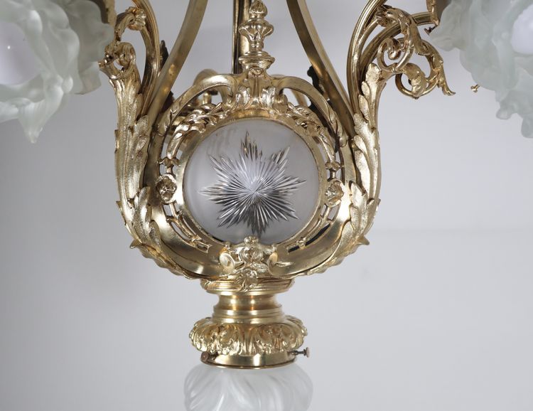 Lustre en bronze doré  A Delafontaine  époque Napoléon III 