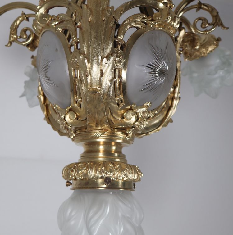 Lustre en bronze doré  A Delafontaine  époque Napoléon III 